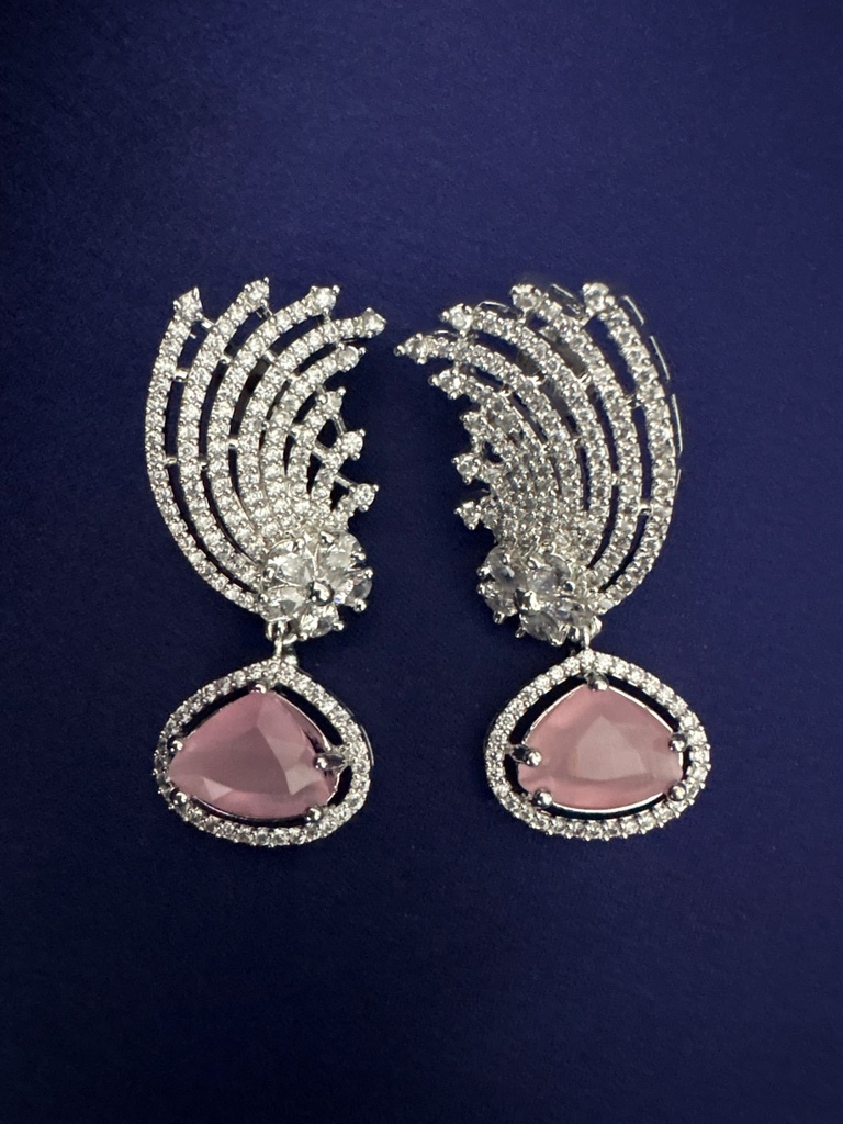 [E-DR-R-PK-040] Blush Pink Arc Drops