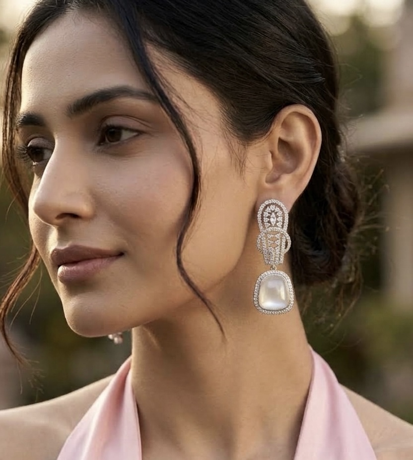 [E-DR-R-WT-065] Ivory Pearl Heirloom Drops