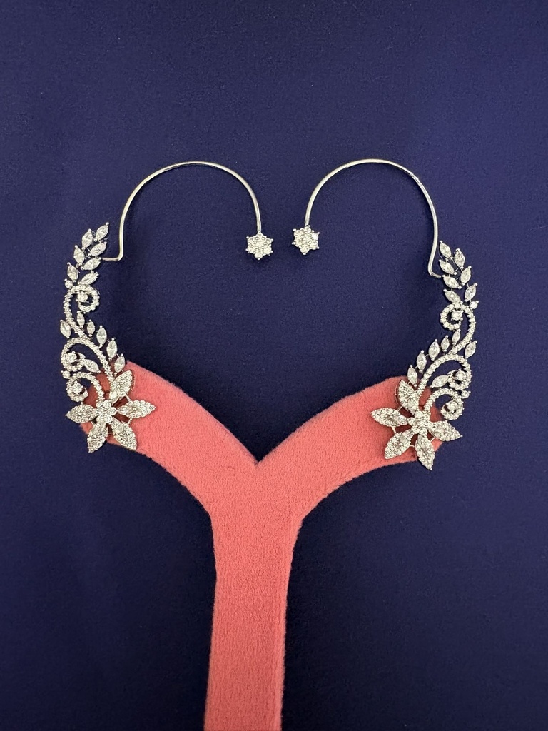 [E-EC-R-WT-074] Enchanted Vine Marquise Crystal Full Ear Wrap