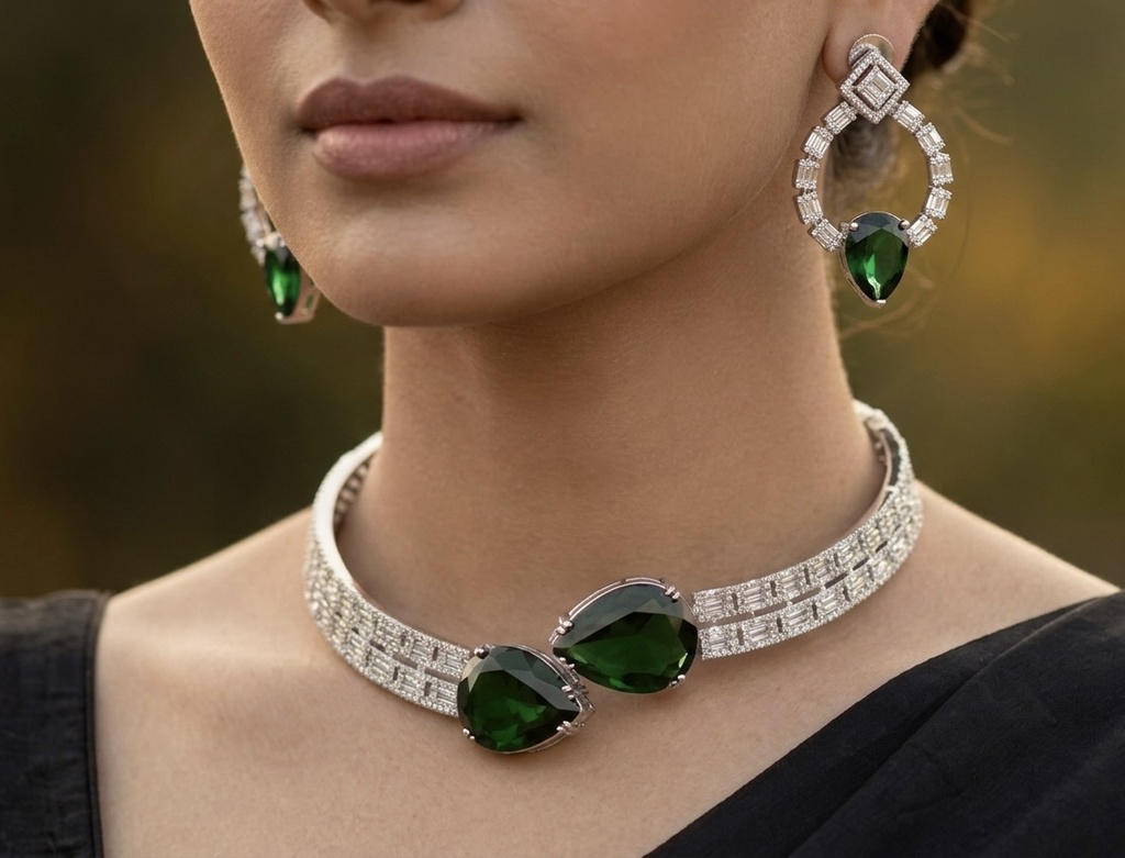 [N-PR-R-GR-173] Emerald Royale Hasli Set