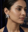 Ruvaaya Crystal Open-Petal Floral Studs