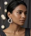 Ruvaaya Marquise & Pear-Cut Cluster Studs