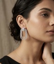 Ruvaaya Grand Solitaire Double Geometric Halo Studs