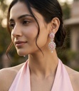 Dusky Rose Oval Drops(Black Spot on one stone- kept for Exhibition)