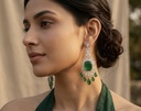 The Emerald Cascade Chandelier Earrings