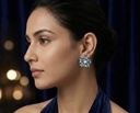 Ruvaaya Aurelia Smokey Crystal Bloom Studs