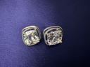 Ruvaaya Crown Cushion Solitaire Milgrain Studs