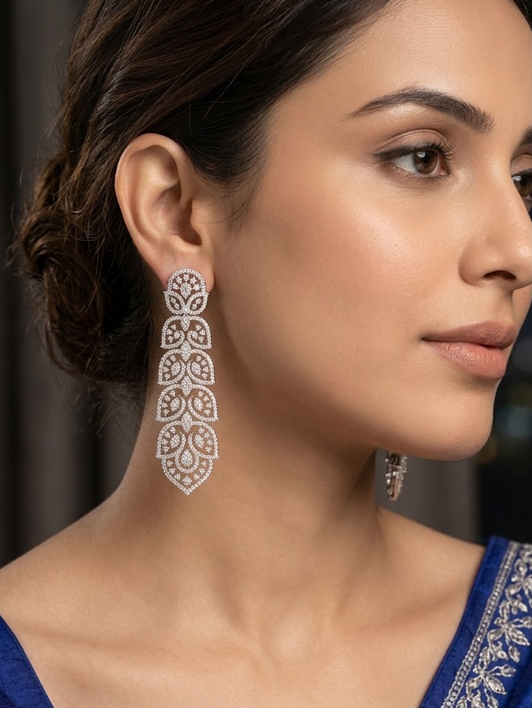 Leaf-motif tiered Danglers