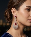 Ruby Radiance Teardrop Cascade Earrings