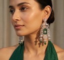 Emerald Peacock Palace Statement Earrings