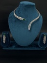 Serpentine Asymmetric Teardrop Crystal Hasli